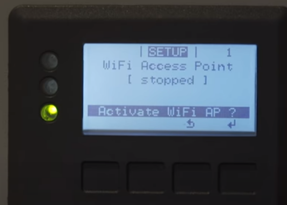 WiFi hozzáférési pont aktiválása