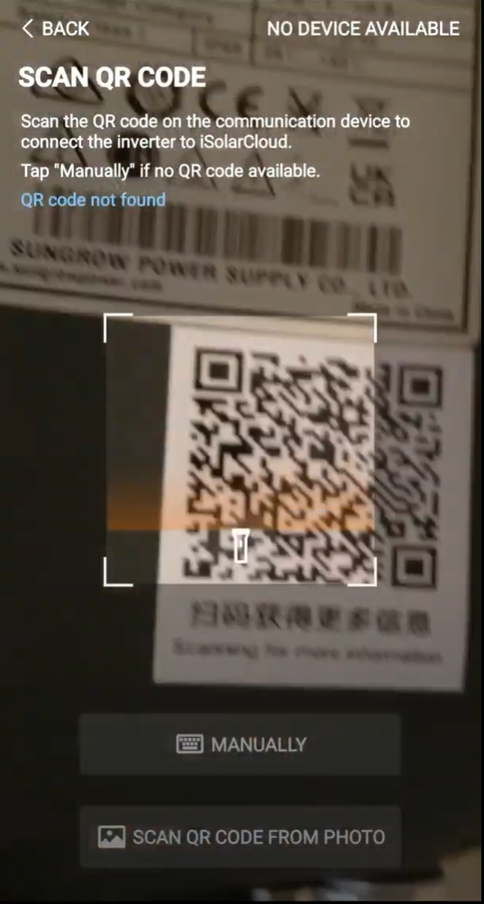 QR kód beolvasása